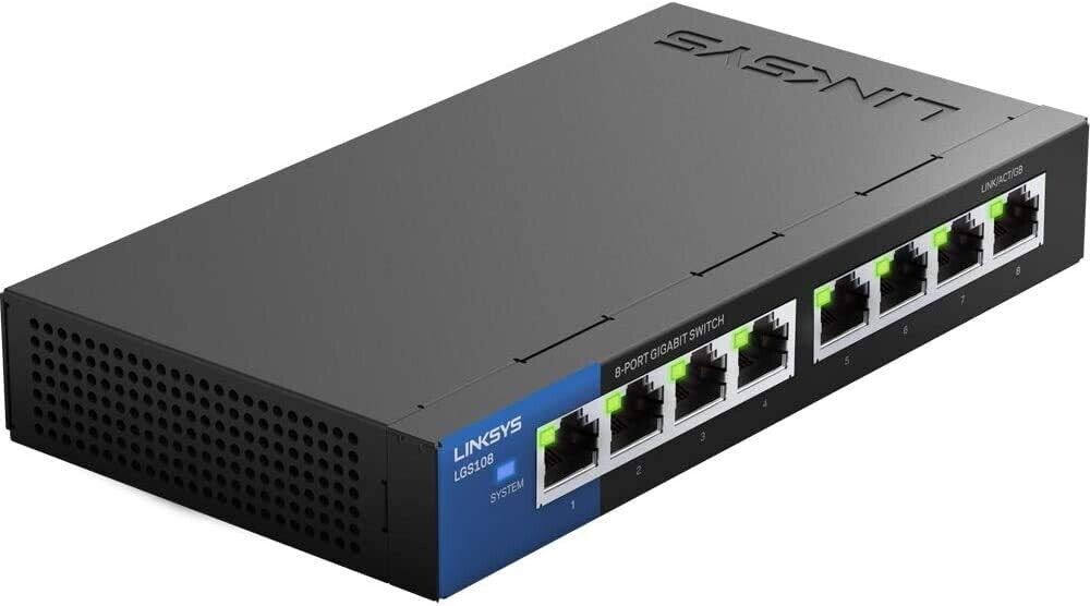 Linksys LGS108: 8-Port Business Desktop Gigabit Ethernet Unmanaged Switch [LN]™