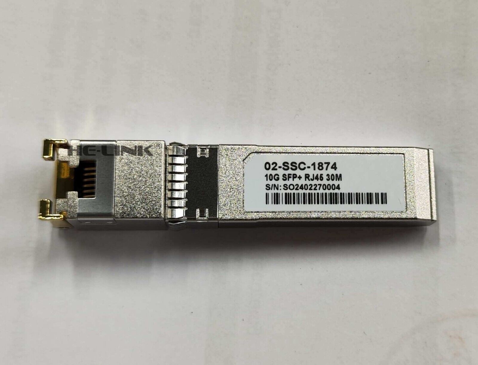 02-SSC-1874 SonicWALL Compatible 10GBASE-T SFP+ RJ-45 30m Transceiver