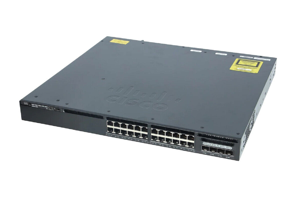 Cisco WS-C3650-24PS-E POE+ SFP Layer 3 Switch 3650-24ps-e 1 Year Warranty