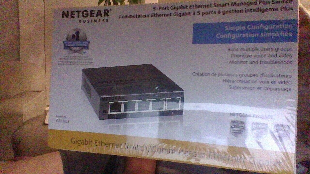 NETGEAR GS105E 5-Port Smart Managed Plus Switch