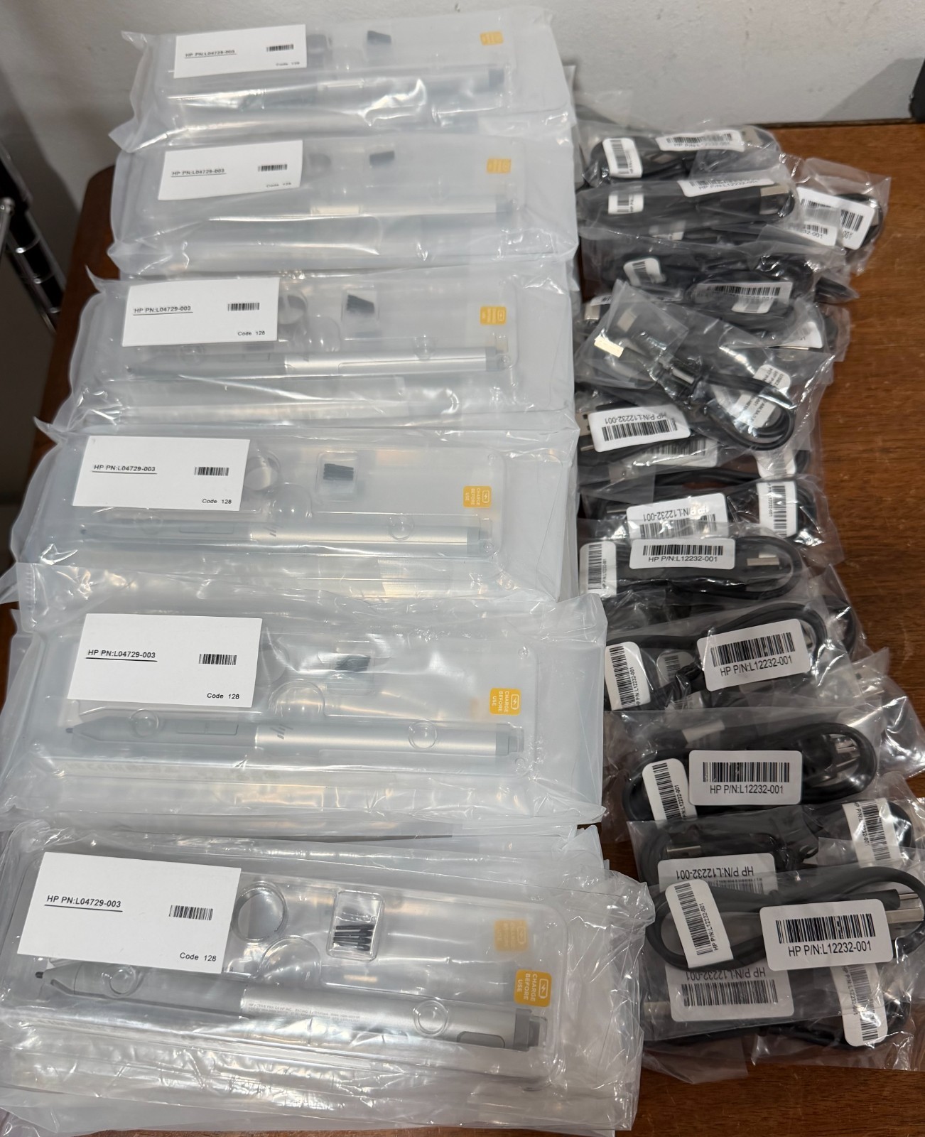 Lot of 40 NEW Genuine HP Rechargeable Active Pen Stylus G3 L04729-003 w/Cable