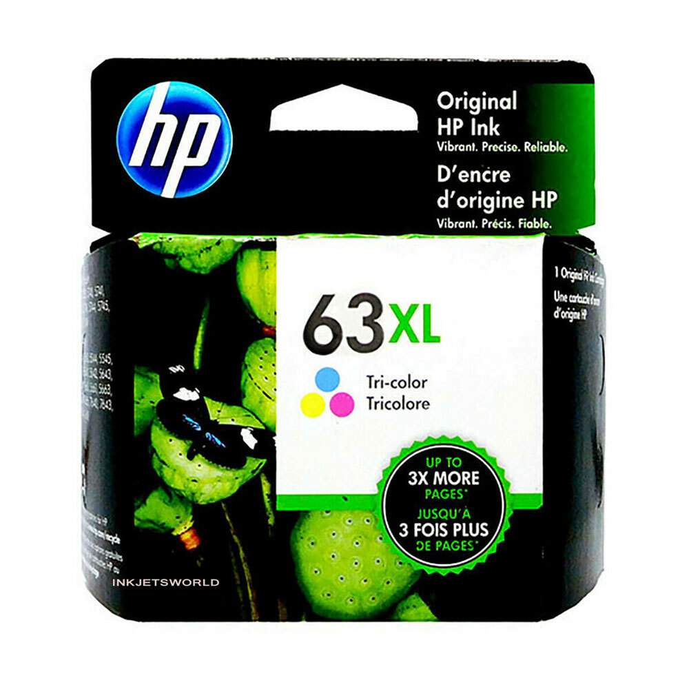HP 63XL Color Ink Cartridge F6U63AN NEW GENUINE