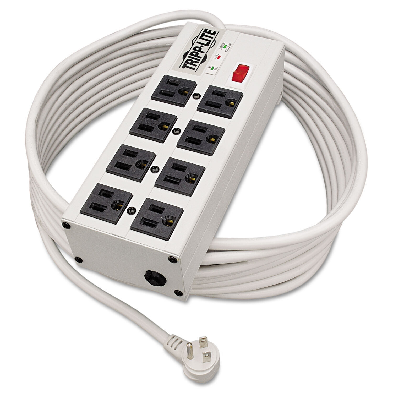 Tripp Lite Isobar Metal Surge Suppressor 8 Outlets 25 ft Cord 3840 Joules Light