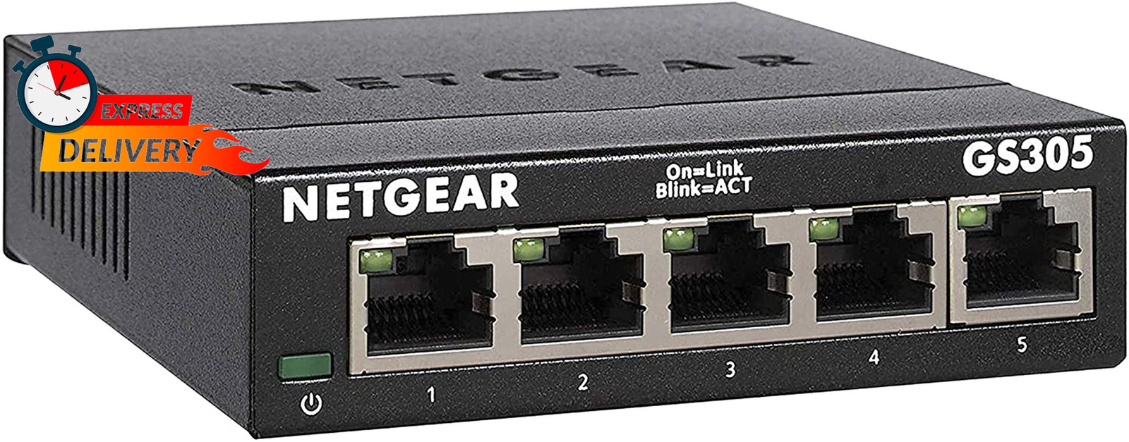 5-Port Gigabit Ethernet Unmanaged Switch (Gs305) - Desktop Quiet Fanles