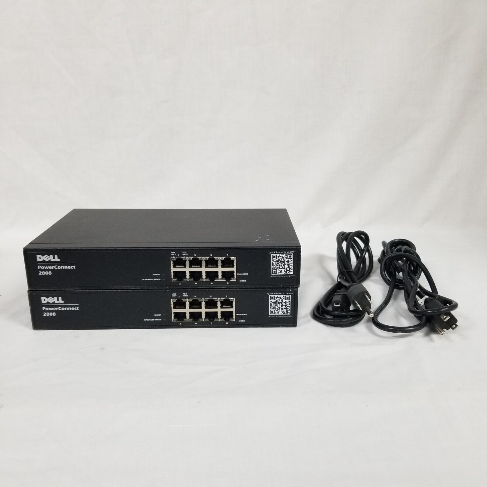 Dell PowerConnect 2808 8-Port Gigabit Ethernet Network Switches (2) POWER-TESTED