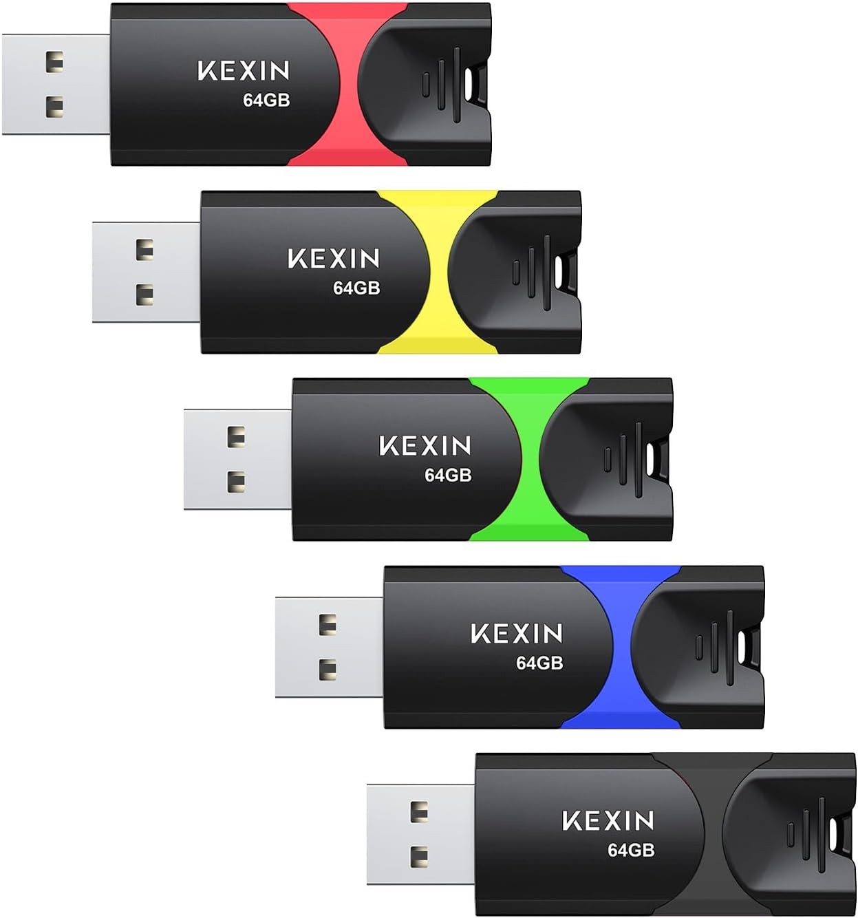 5/10 Pack USB 2.0 Flash Drive 64GB Thumb Drive 64 GB Memory Stick Data Storage