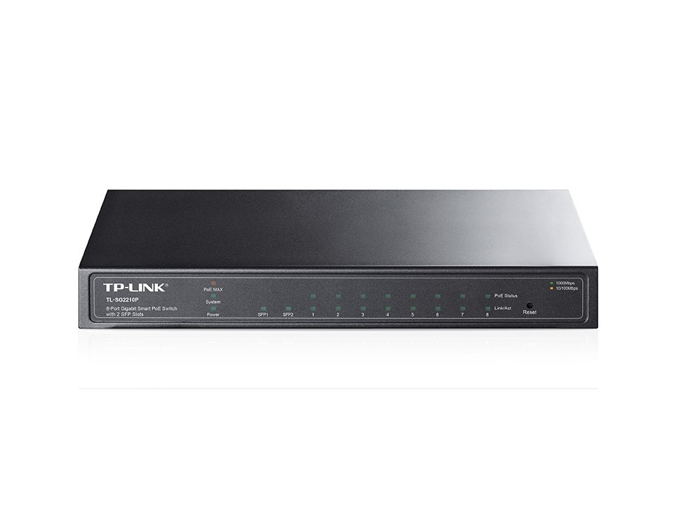 TP-LINK Jetstream 8-port Gigabit Smart Poe Switch (TL-SG2210P) - Omada Compatibl