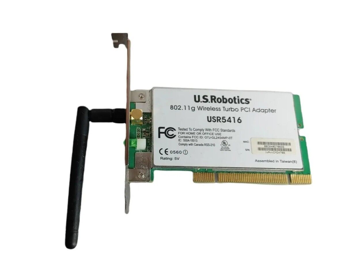 U.S. Robotics 802.11g wireless turbo pic adapter  Modem USR5416