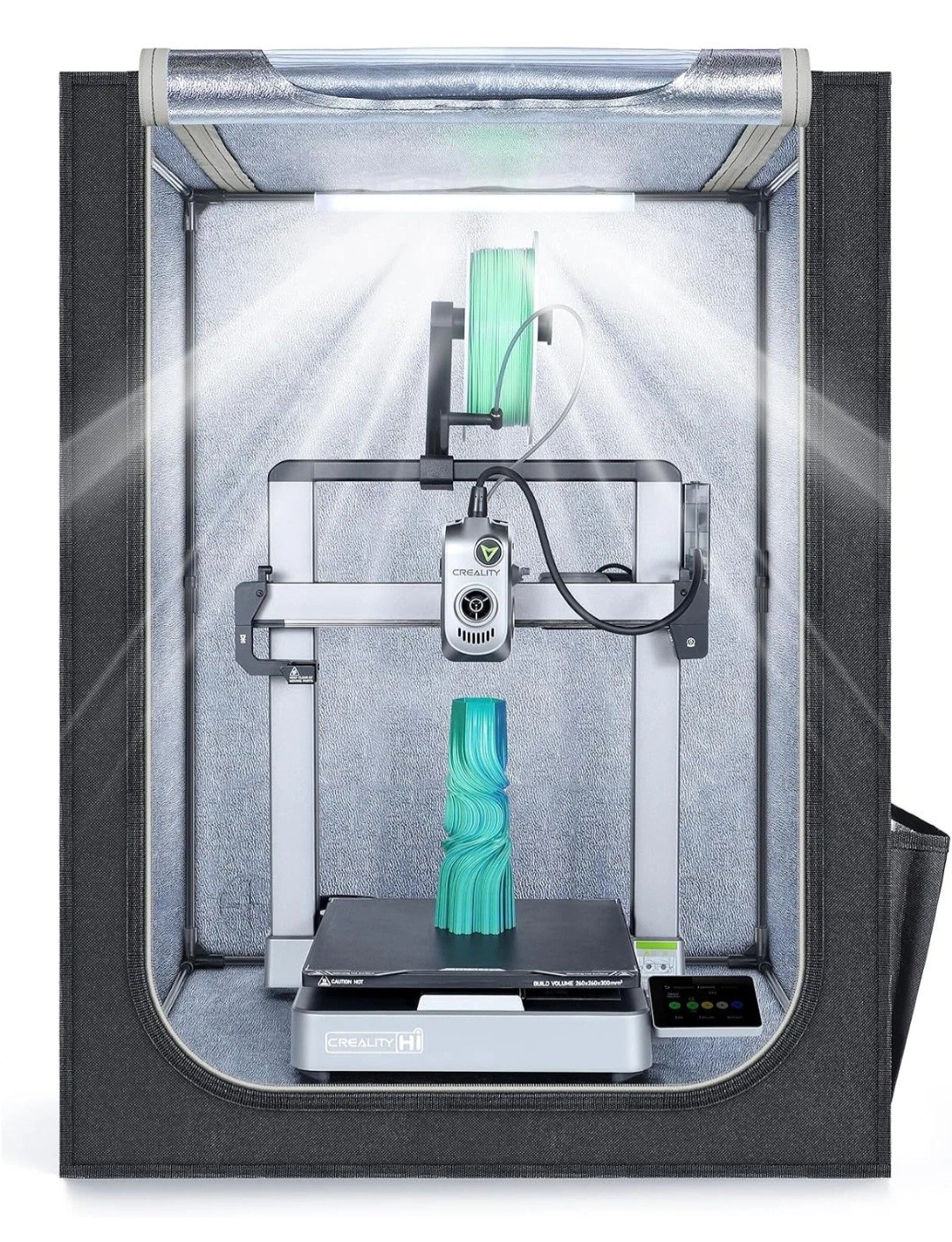 3D Printer Enclosure for Creality Hi/Hi Combo with LED Light | Flame-Retardant,