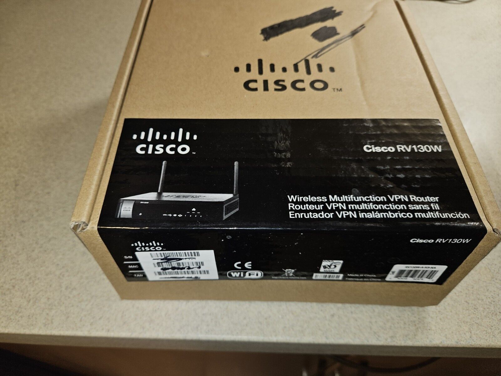 Cisco | RV130W-A-K9 | RV130W Wireless Gigabit Ethernet Router, OPEN BOX, TESTED