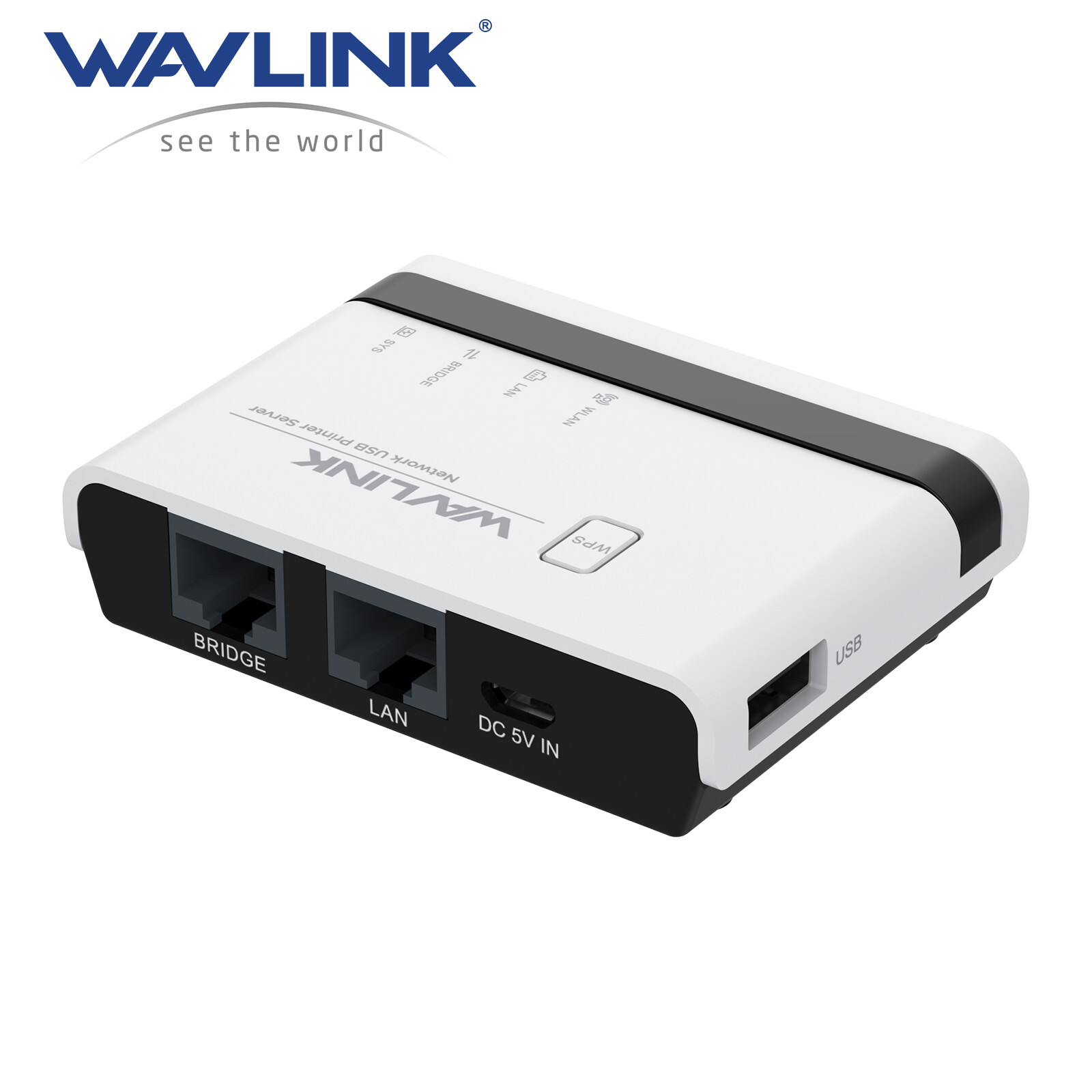 Wavlink LPR Printer Server MFT Print 10/100Mbps Ethernet Printer Adapter Wireles