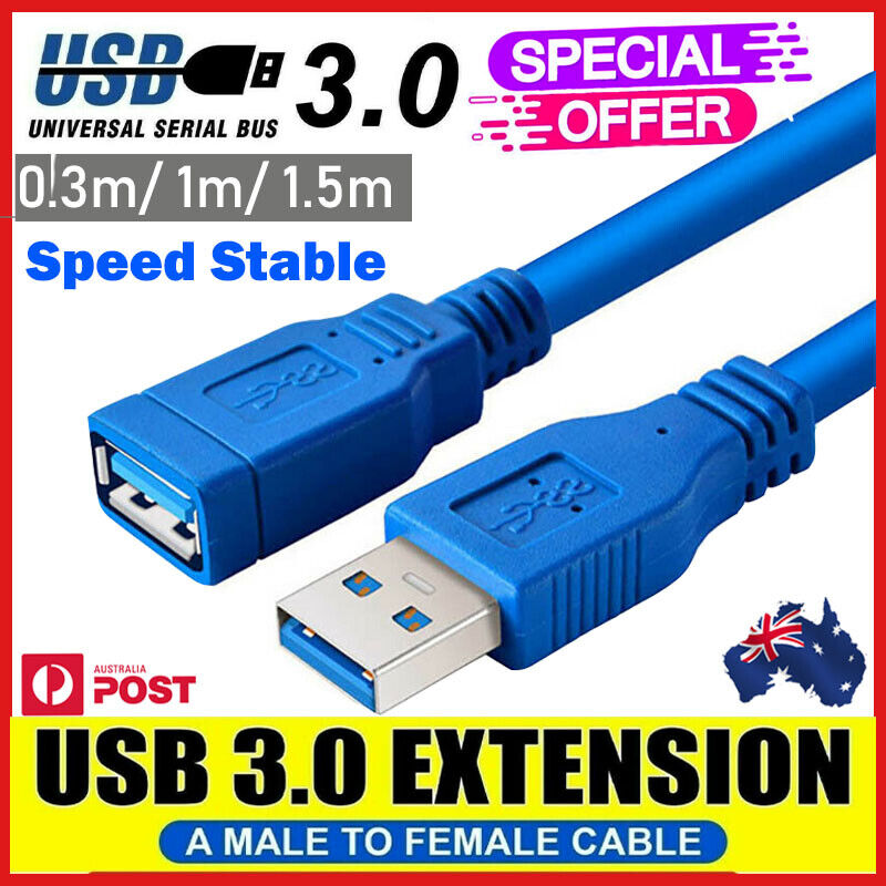 SuperSpeed USB 3.0 Male  Female Data Cable Extension Cord For Laptop PC Camera