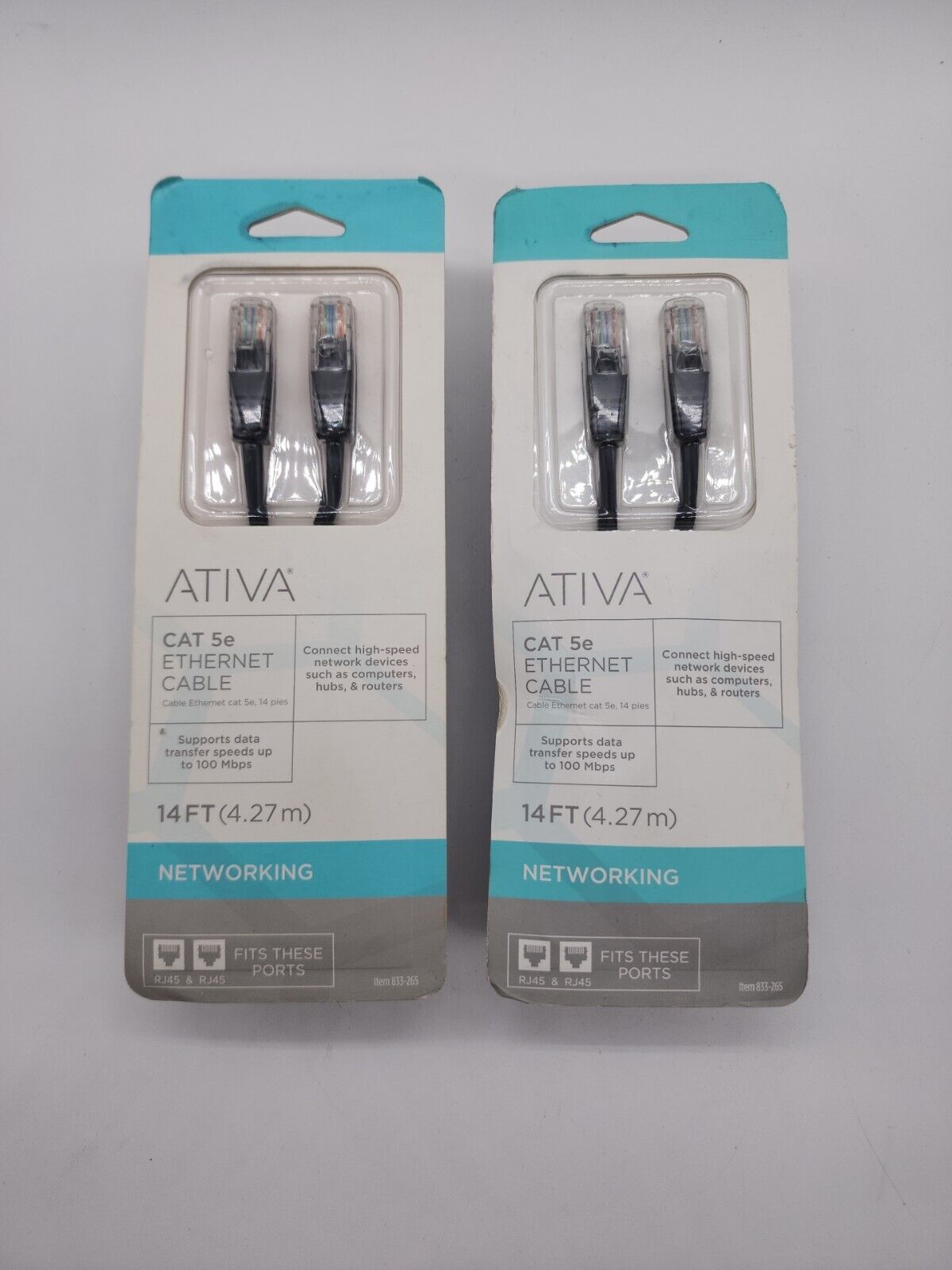 Ativa Cat5e Ethernet Cable 14FT  4.27M Lot Of 2