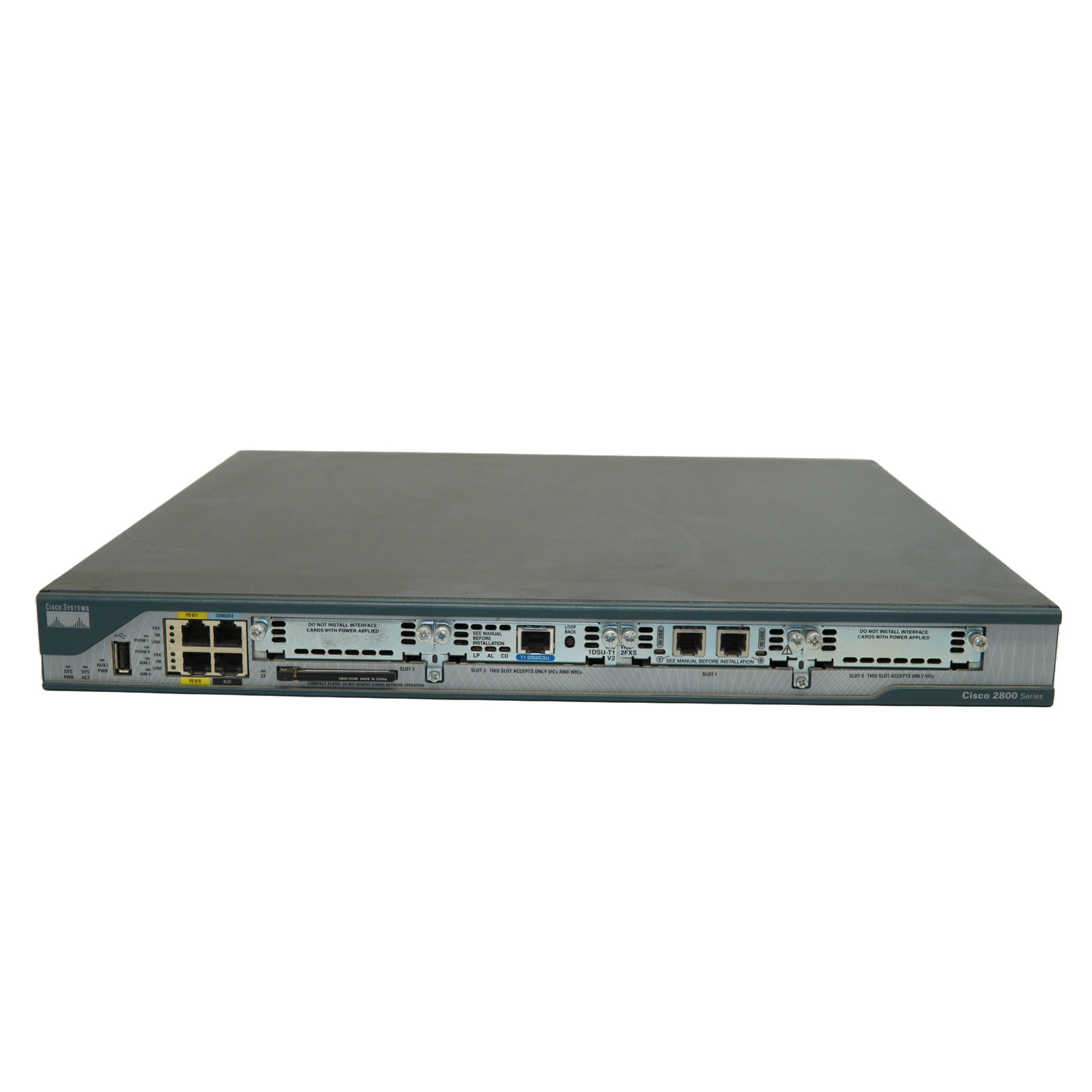 Cisco 2801 Integrated Services Router ISR w/ WIC-1DSU-1-v2, VIC2-2FXS CISCO2801
