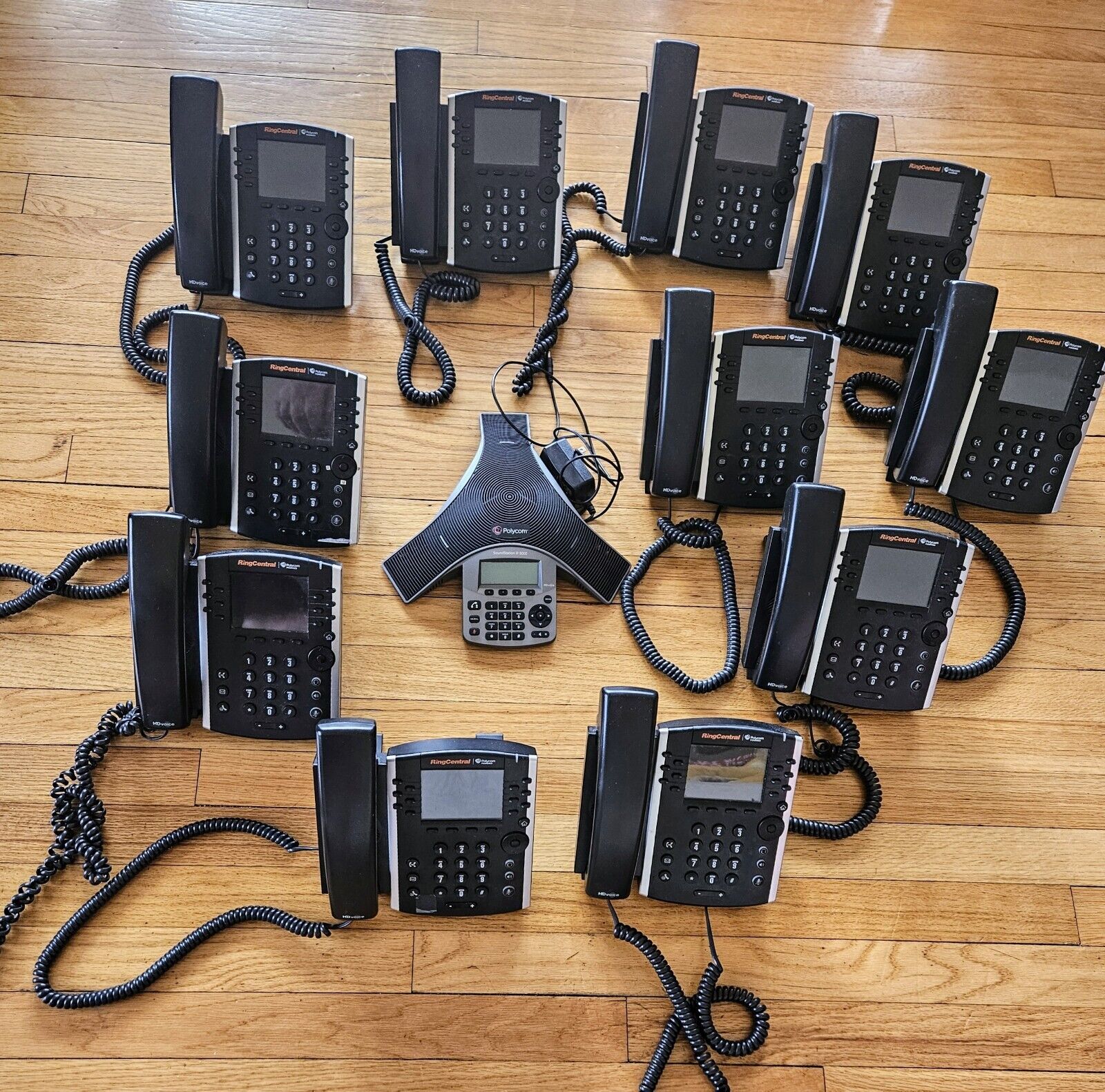 Lot of (11) Polycom VVX410 Phones & Sound Station