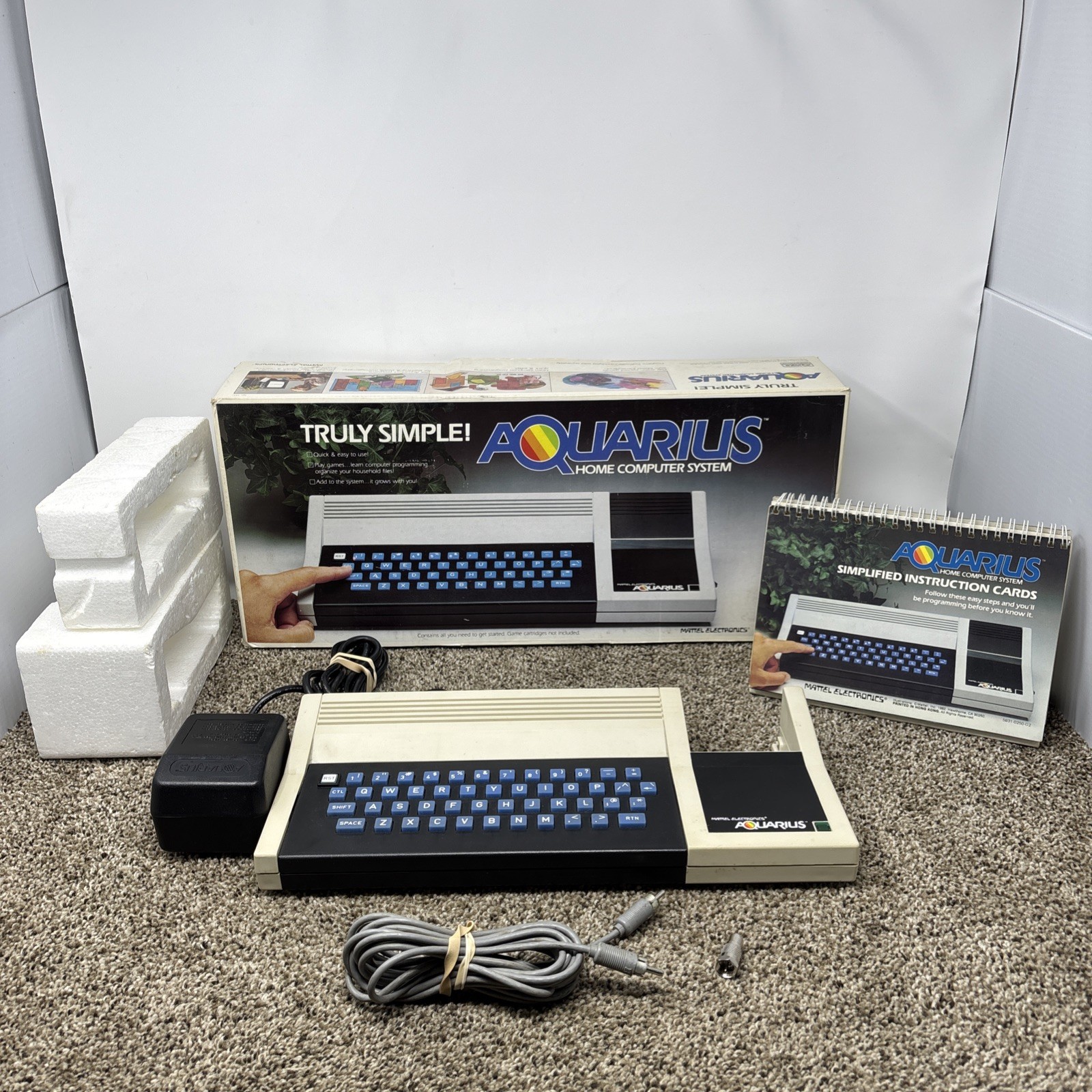 Vintage 1982 Mattel Aquarius Home Computer System 5931 Tested and Working