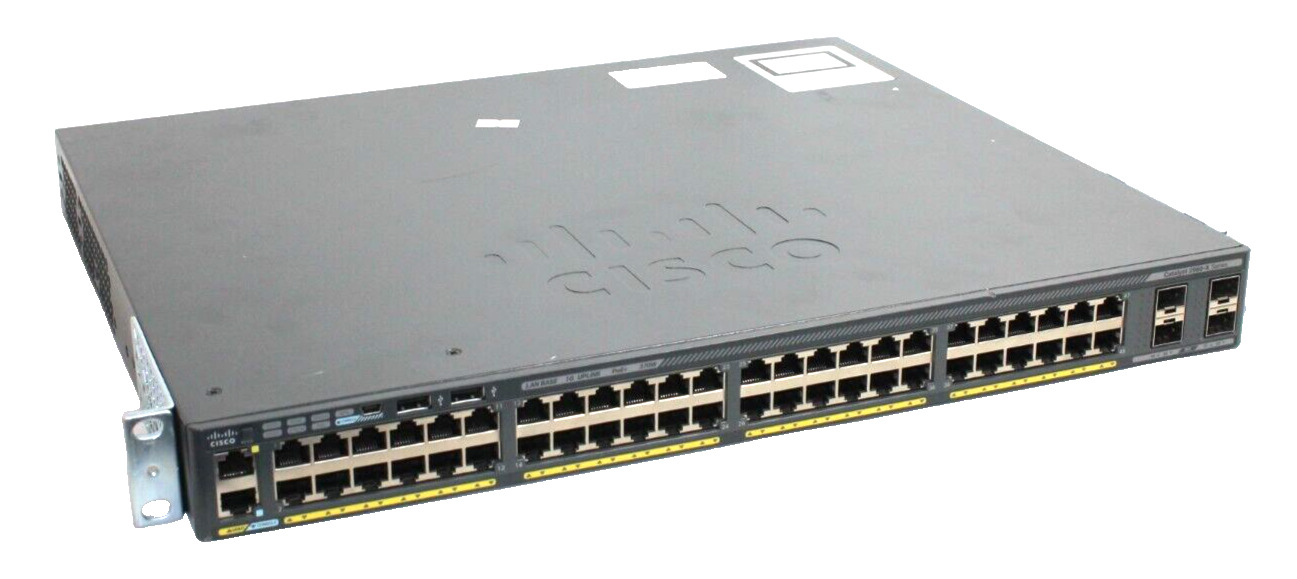 Cisco Catalyst 2960X 48 Port 370W PoE+ 1G Up Network Switch WS-C2960X-48LPS-L