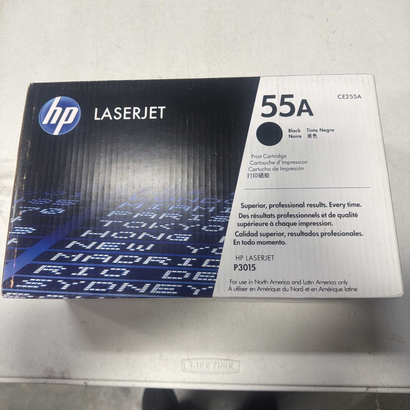 HP 55A Black LaserJet Toner Cartridge (CE255A) - New Damged Box