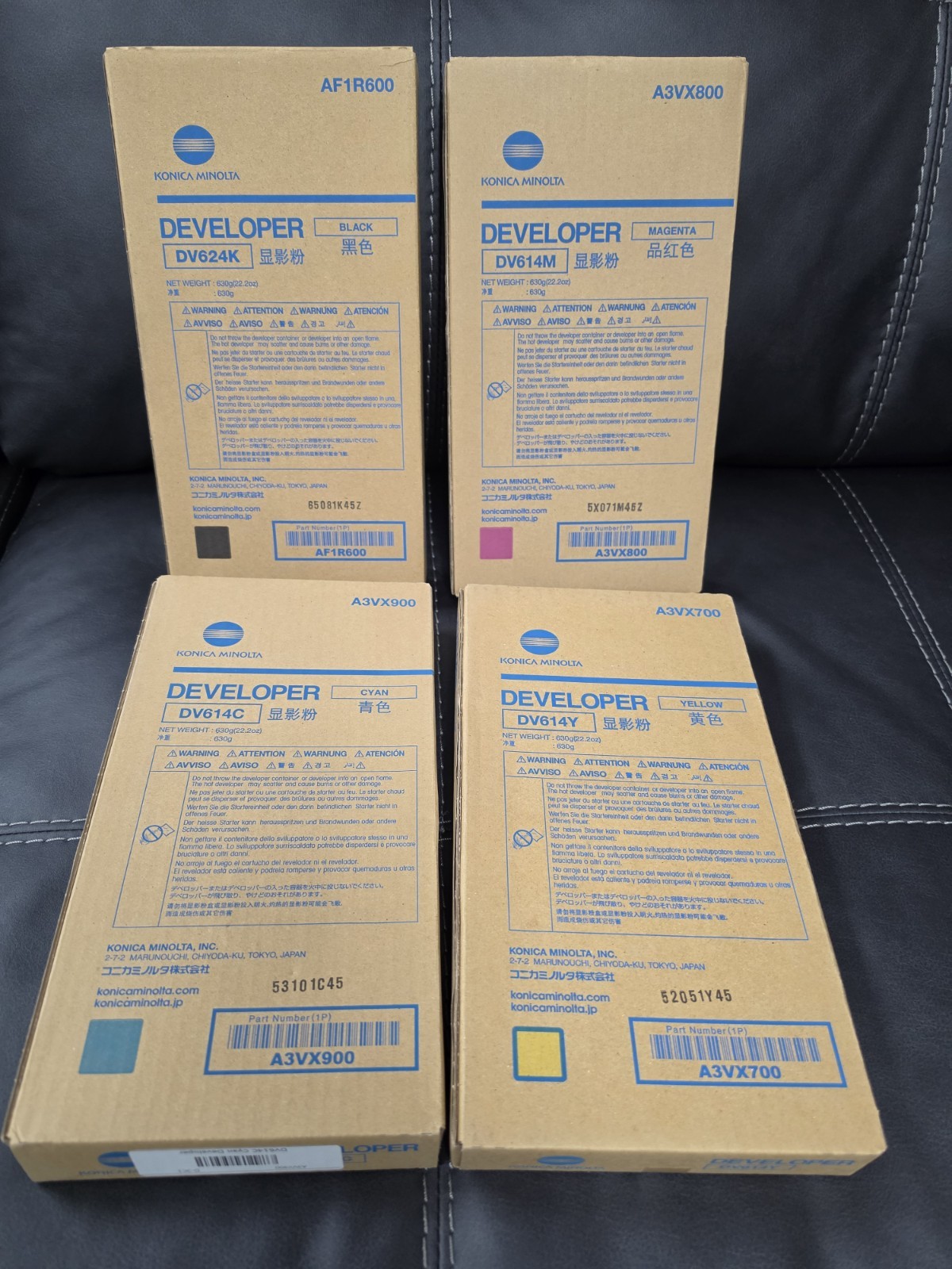 Konica Minolta Lot Of 4, CMYK Developer