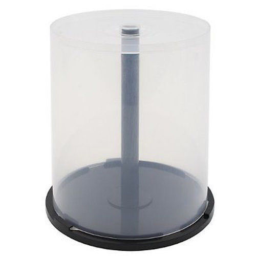 Two (2) 100 Disc Capacity Empty CD DVD BluRay Storage Cake Box Case Spindle