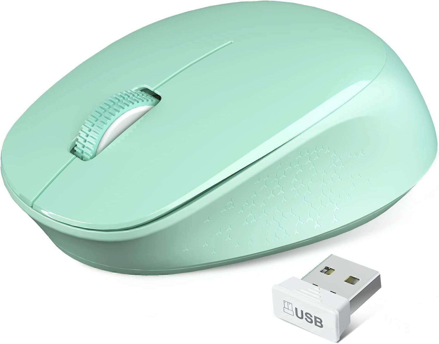 Portable Wireless Mouse, 2.4GHz Silent with USB Receiver, Optical USB Mouse