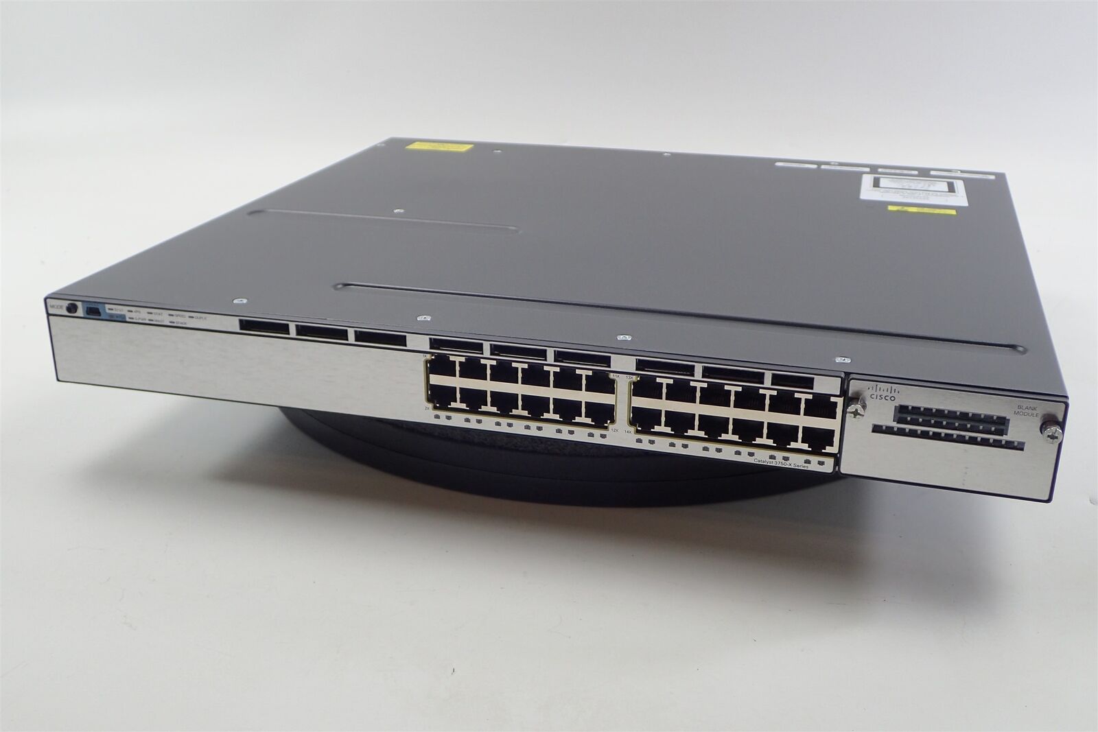 Cisco WS-C3750X-24T-L 24-Port Gigabit Ethernet Switch 2xPSU • Blank Module