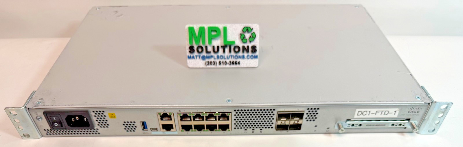 Cisco Firepower FPR-1120 Firewall Security Appliance W/ SSD200 Drive w/Rack Ears