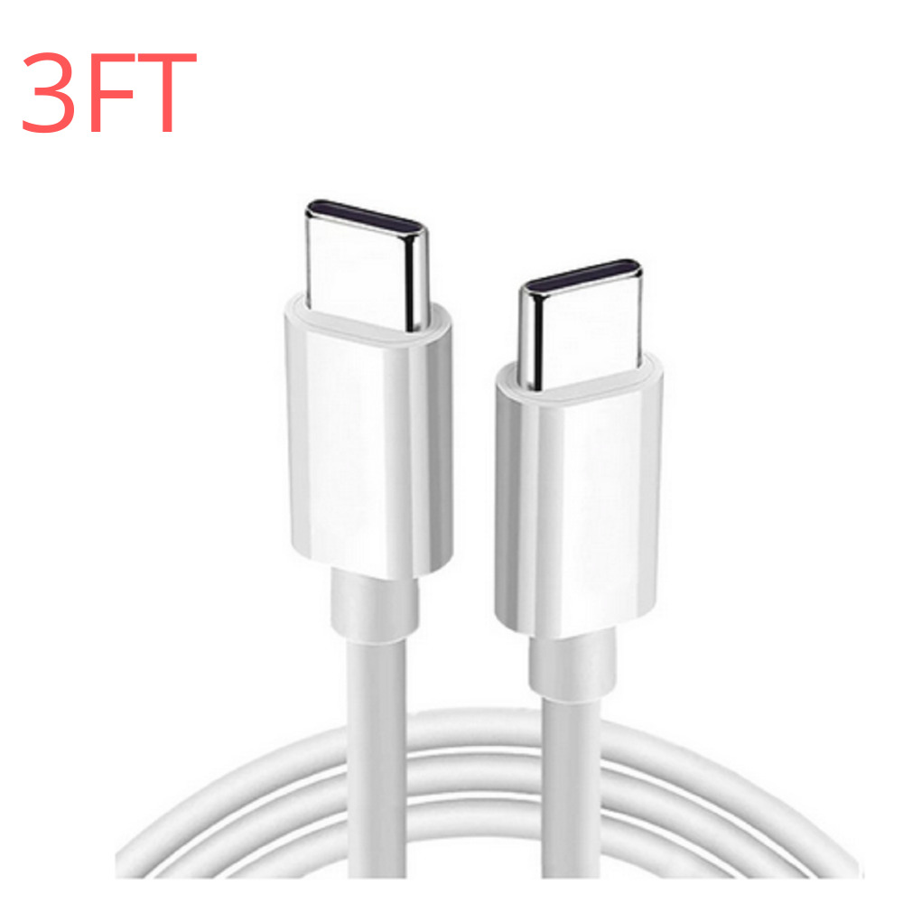 Bulk Lot 3/6FT Type USB-C to USB-C Cable 60W Fast Charging PD Cord Rapid Charger