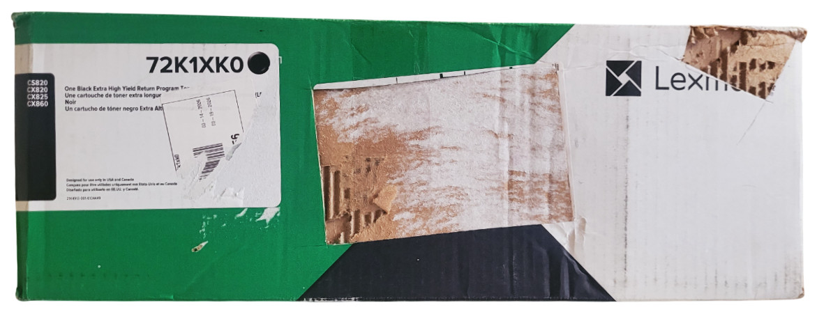 Lexmark 72K1XK0 Black Extre High Yield Toner Cartridge New Sealed With Open Box