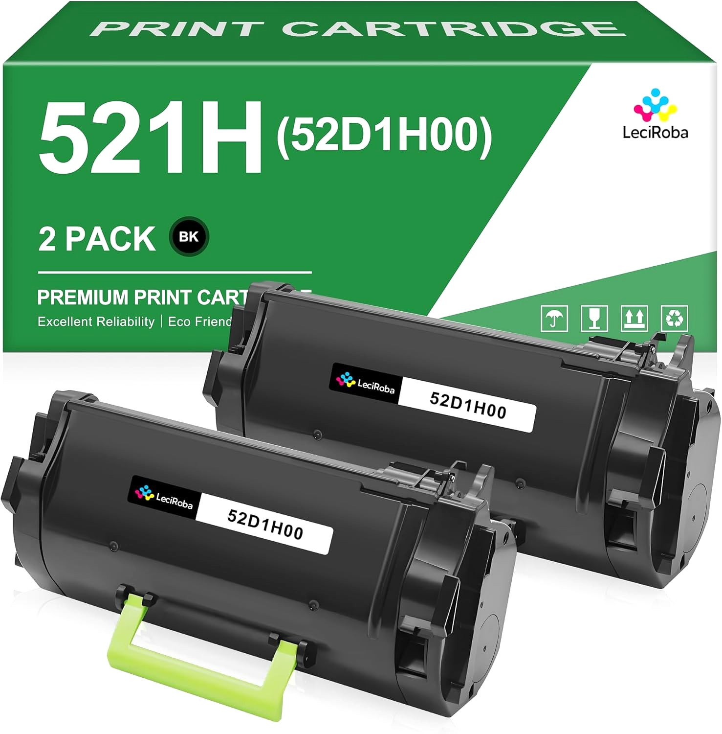 521H 52D1H00 Toner Cartridge Replacement for Lexmark MS710n & MS810n Series