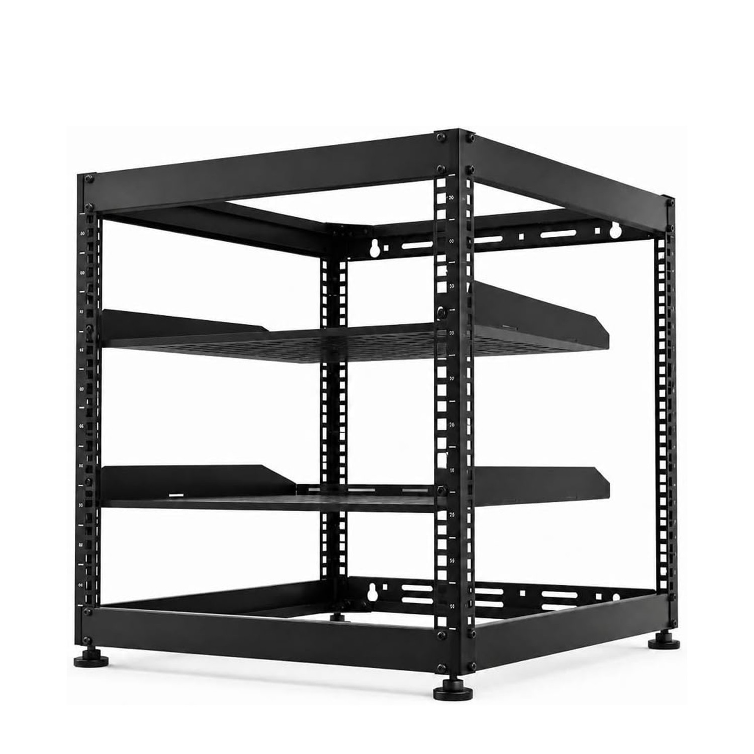 10U Open Frame Server Rack Adjustable for Network Servers AV Equipment