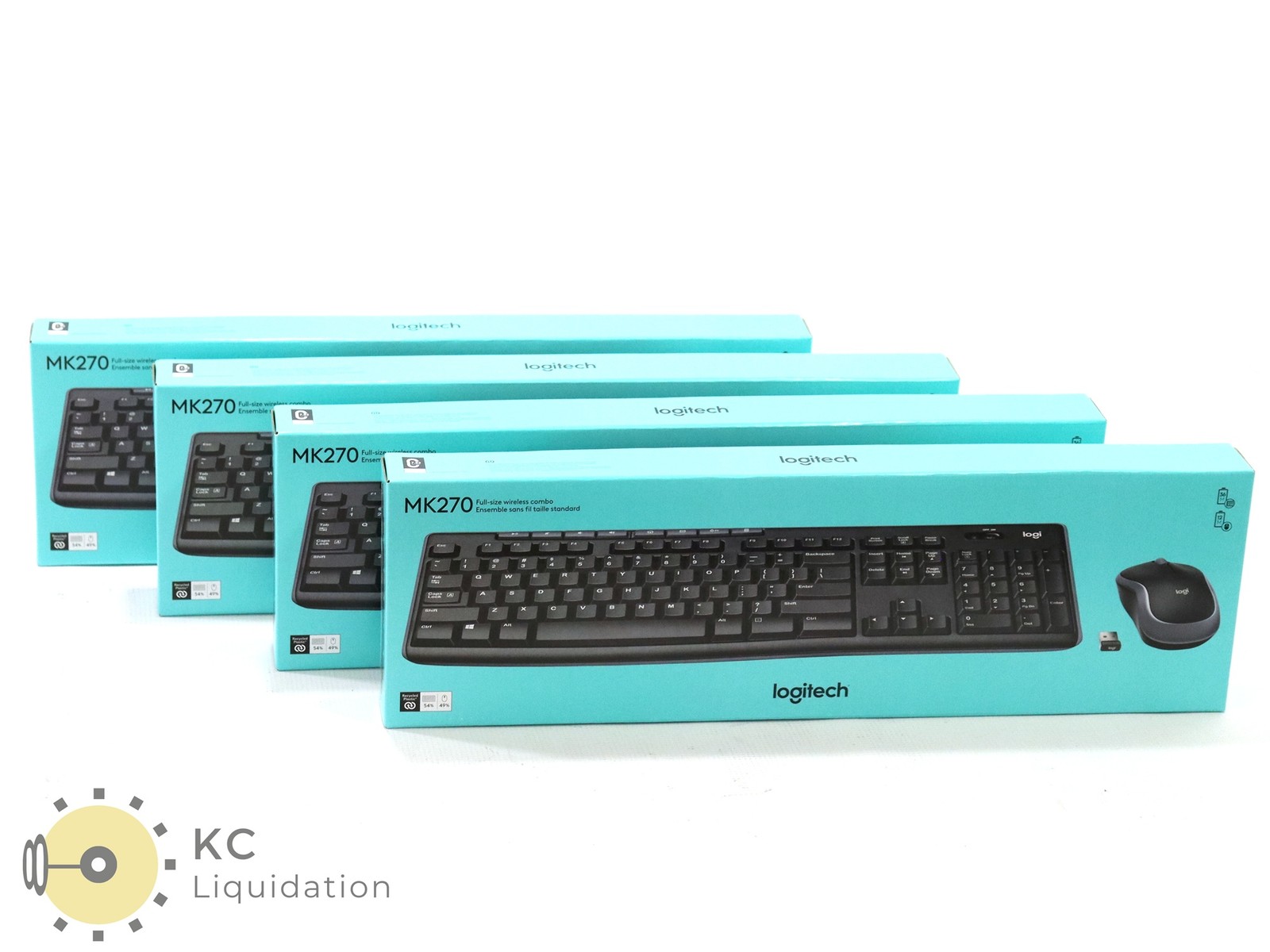 Lot 4x Logitech MK270 Wireless Keyboard & Mouse Combo (920-008813)