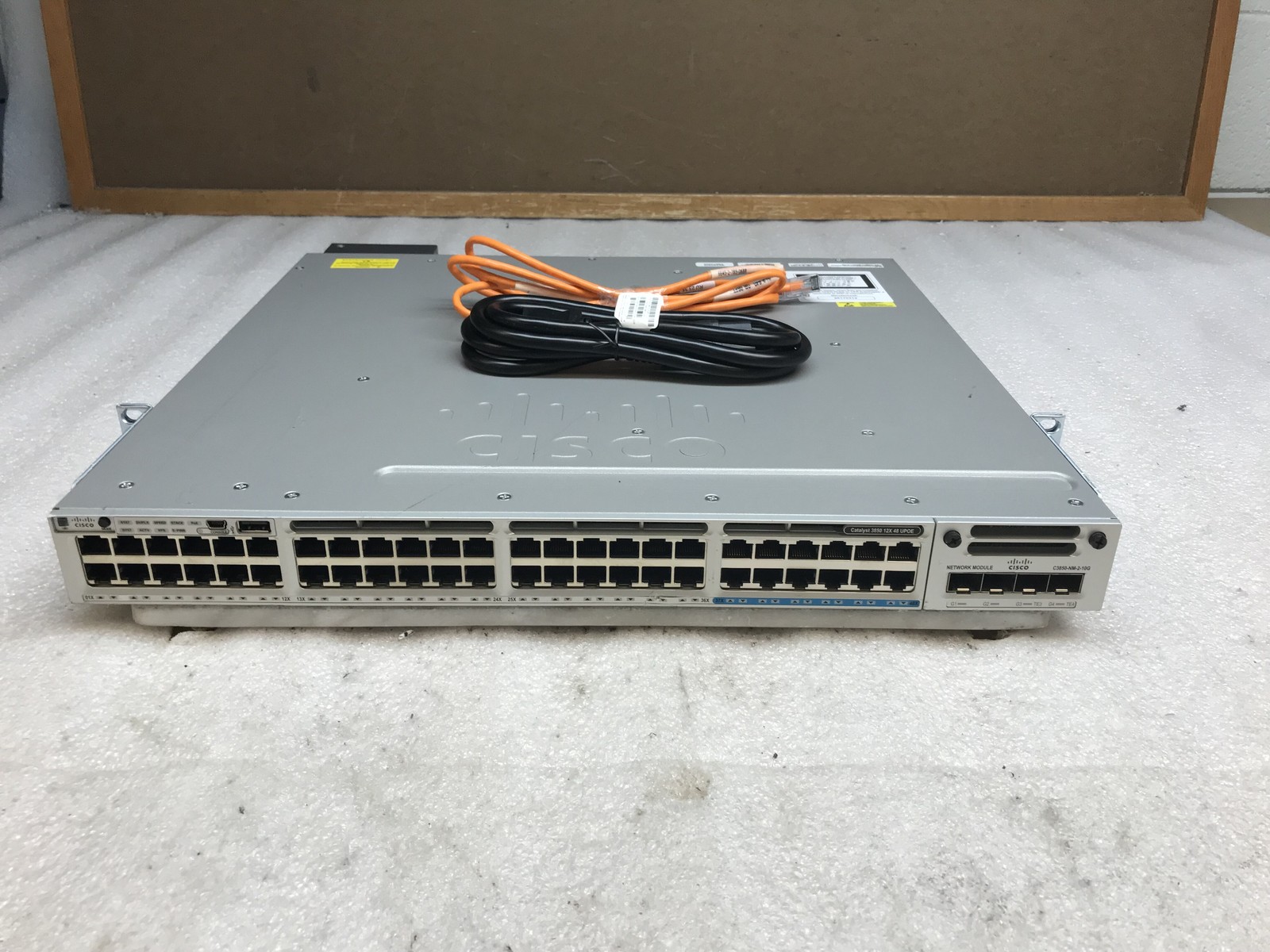 Cisco WS-C3850-12X48U-S 48-Port UPoE 10G Switch Dual PSU NM-2-10G Tested
