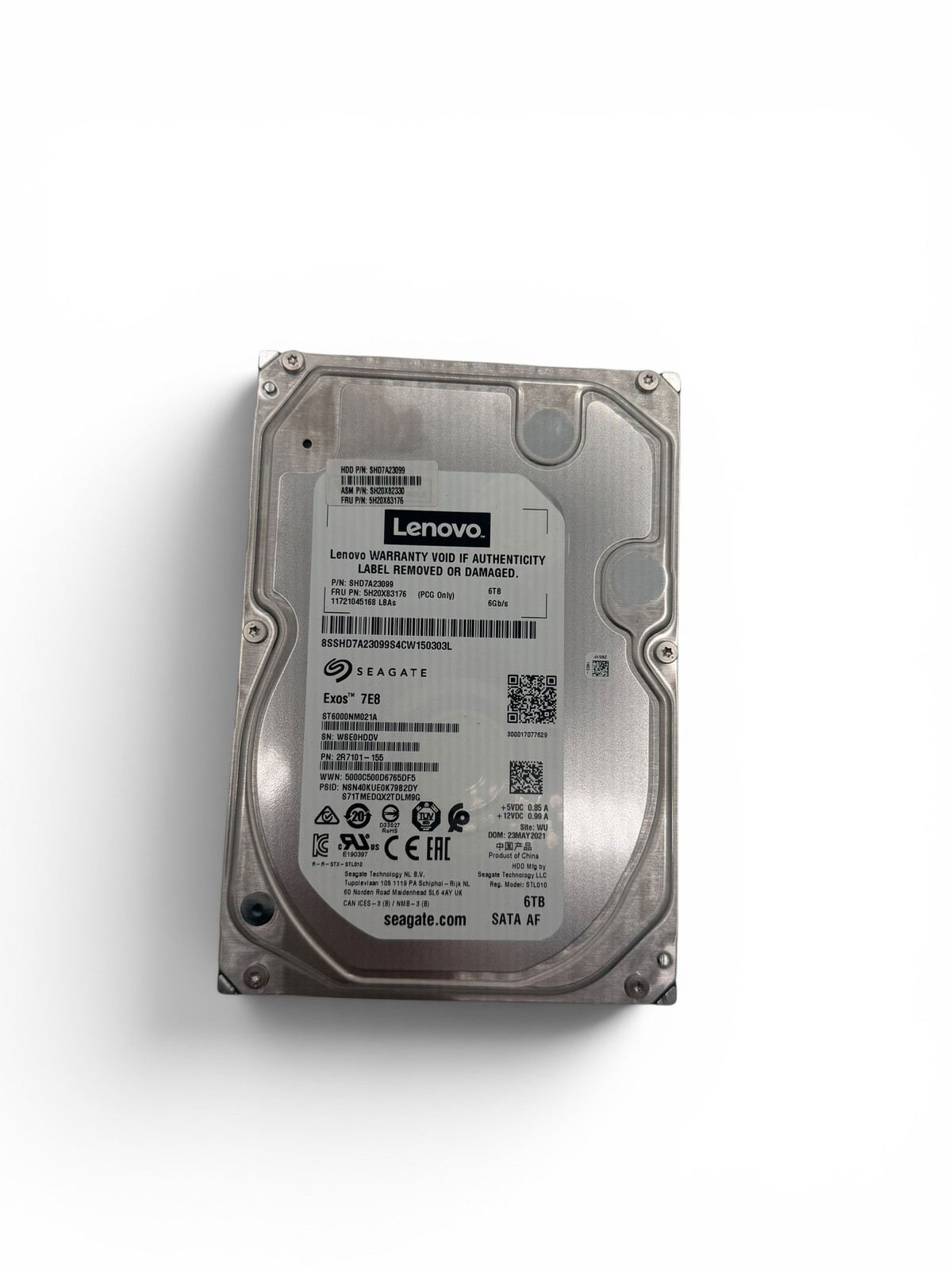 Seagate ST6000NM021A Exos 7E8 6TB SATA 7.2k 3.5 Hard Drive