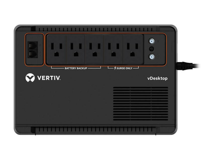 Vertiv Desktop UPS, 600VA (VDSK600LV) Uninterruptible Power Supply