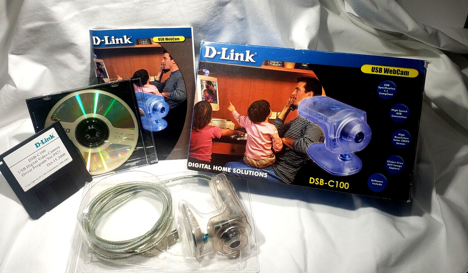 D-Link  Web Cam USB Digital Video Retro Camera Surveillance New DSB C100