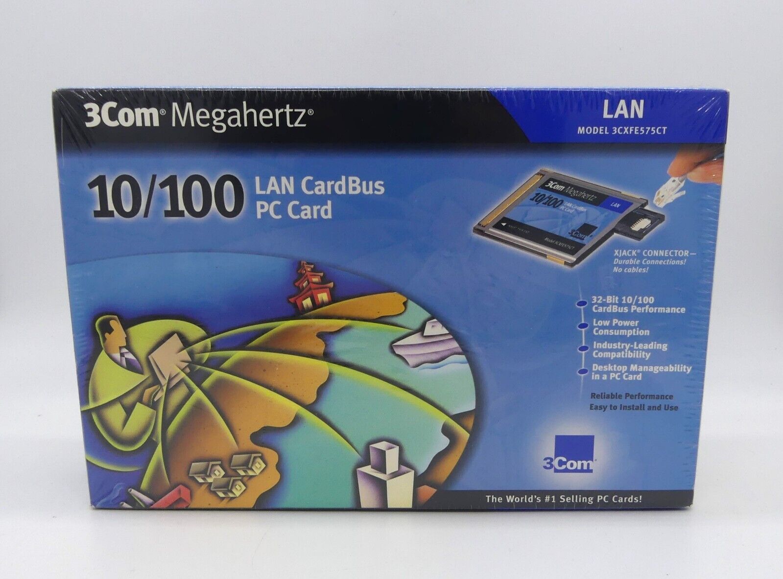 3Com Megahertz 10/100 LAN CardBus PC Card LAN Model# 3CXFE575CT