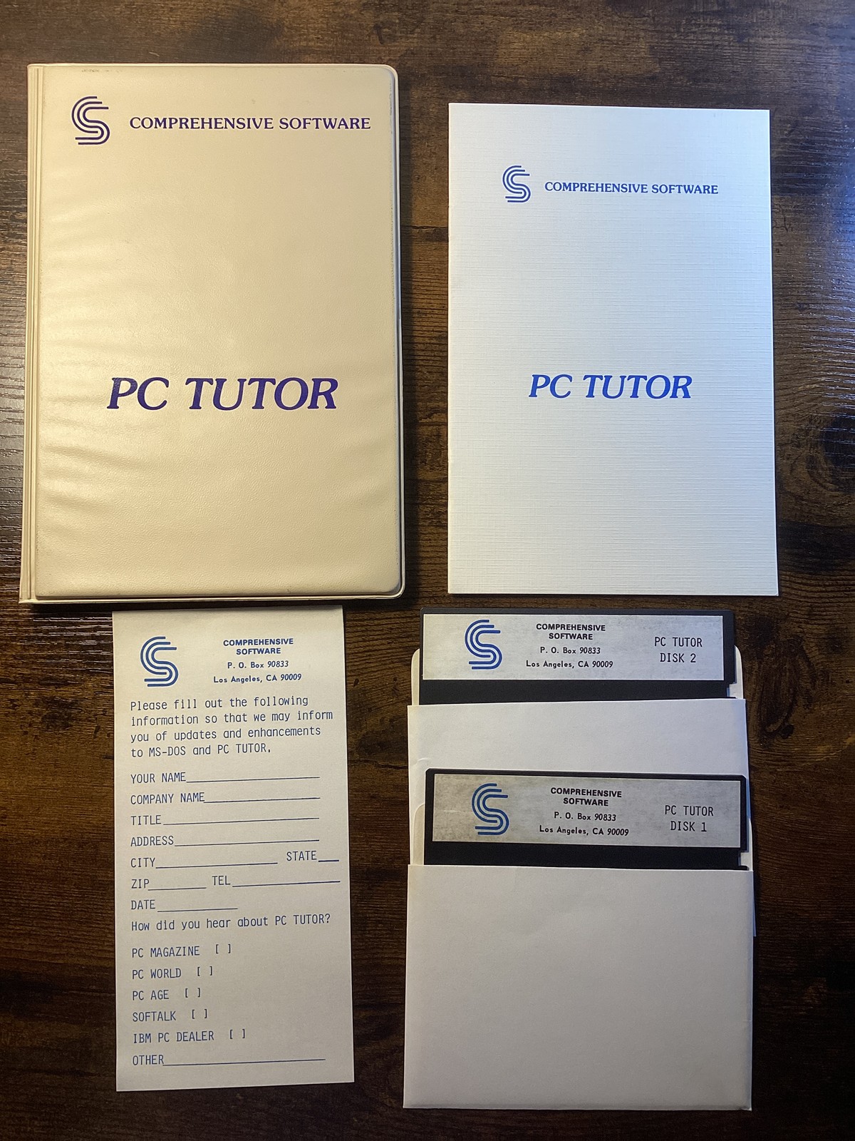 Comprehensive Software PC TUTOR Vintage 1982 MS-DOS IBM PC 5.25 Floppy Disk