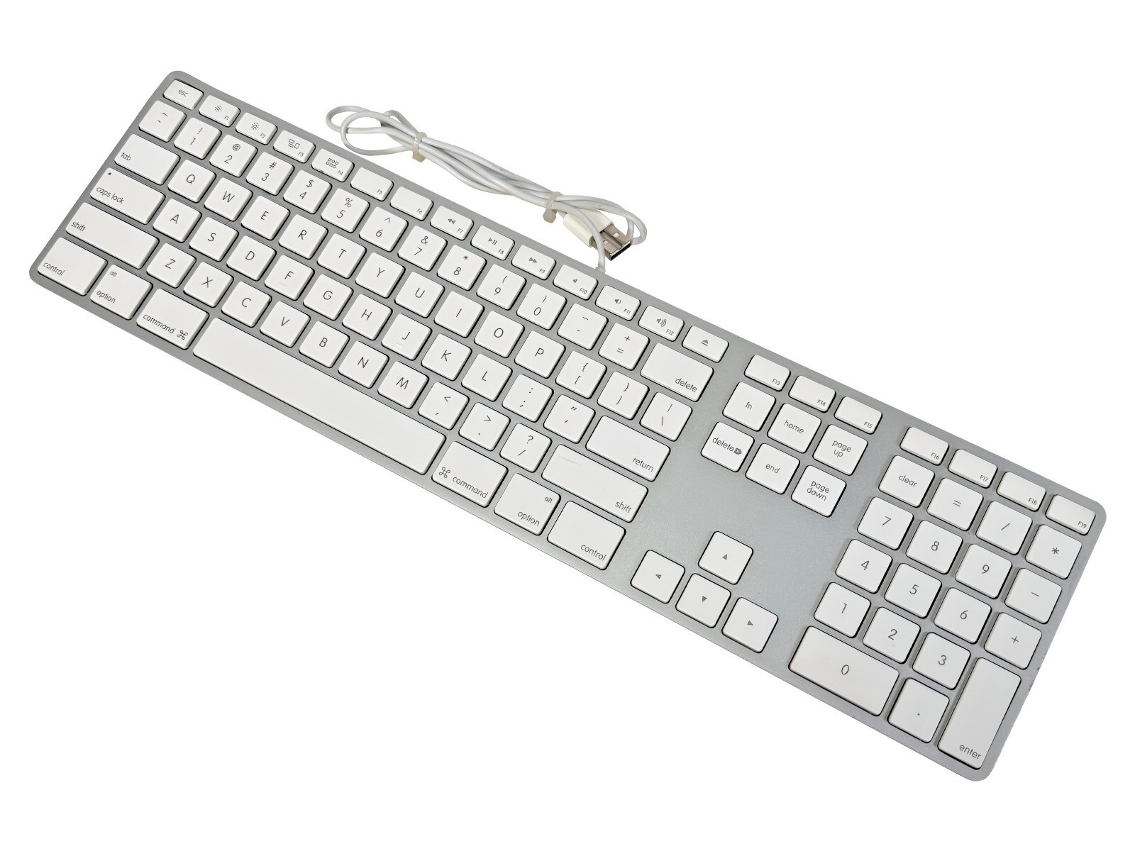 Apple A1243 Aluminum Wired Keyboard MB110LL/A🚀Full Size, Slim, Mac, Genuine OEM