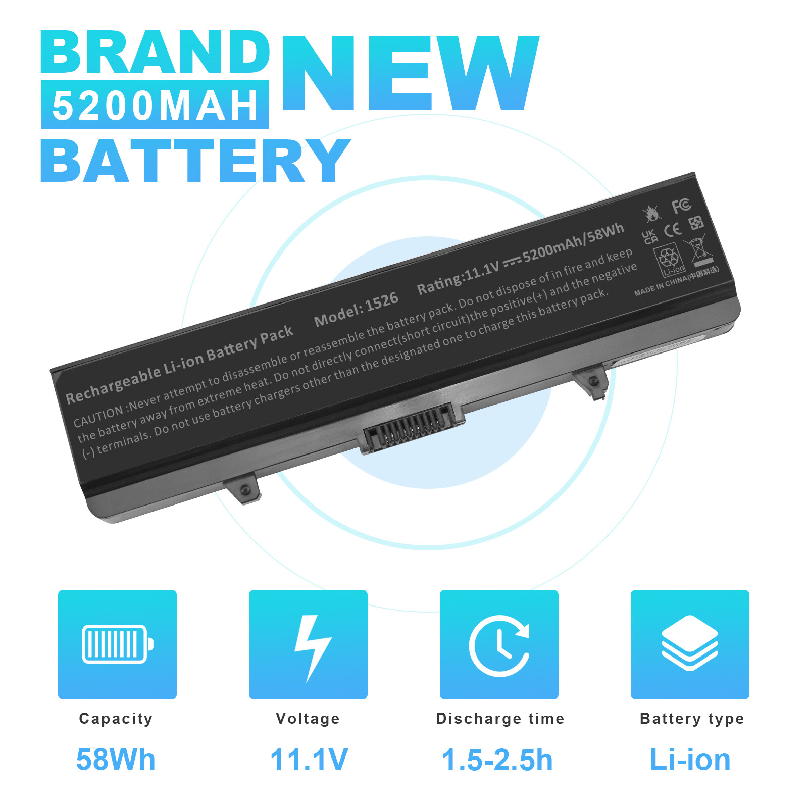 💖LOT 1-100X Battery For Dell Inspiron 1525 1526 1440 1545 1546 1750 GW240 X284G