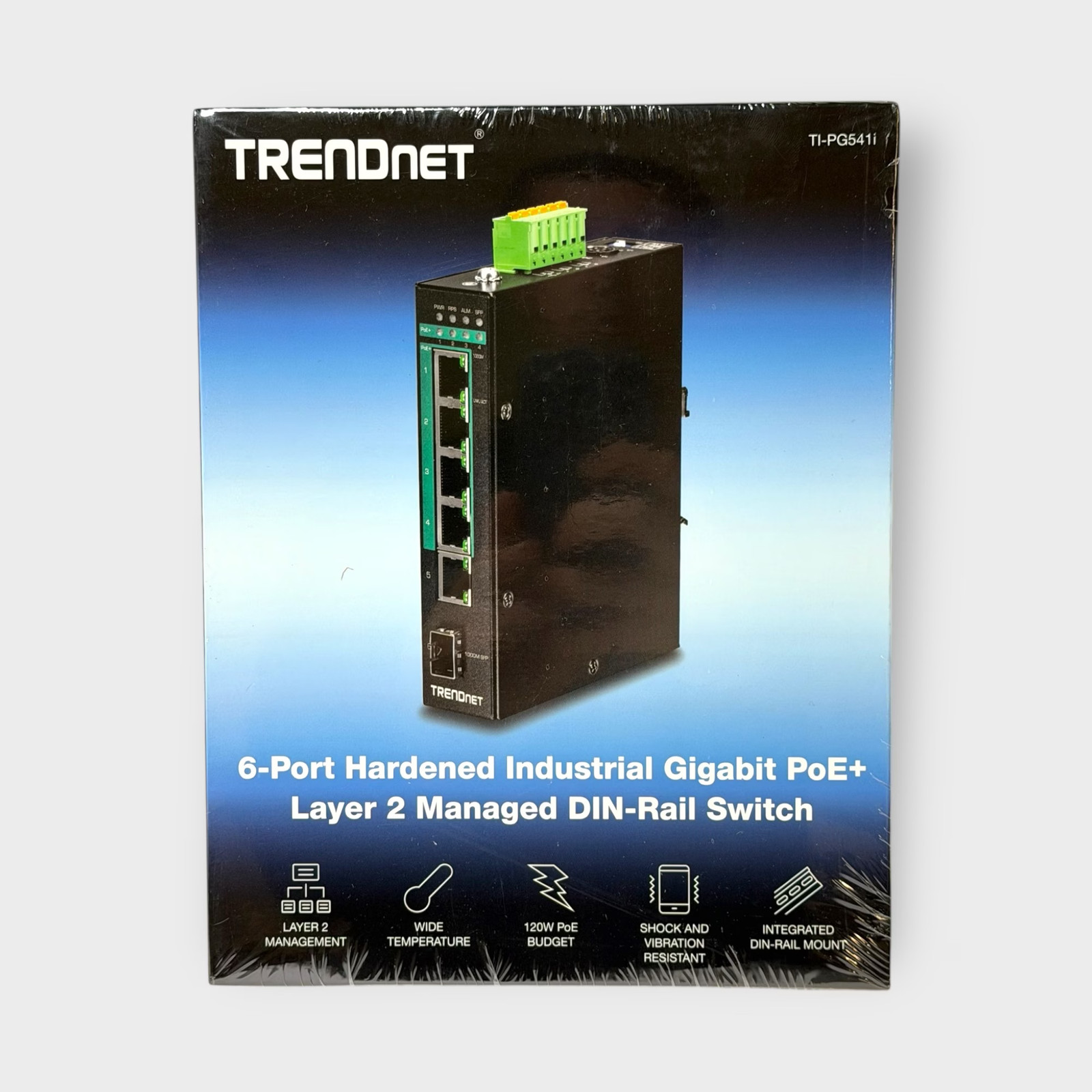 Trendnet TI-PG541i DIN-Rail 6-port Industrial Gigabit PoE+ Network Switch *NEW*