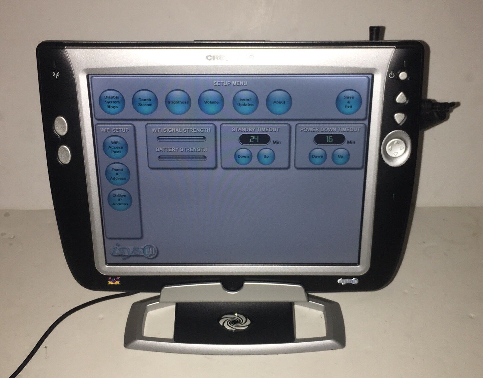 Crestron TPMC-10 ViewSonic Tablet TouchScreen w/Dock & Adapter - Needs Battery