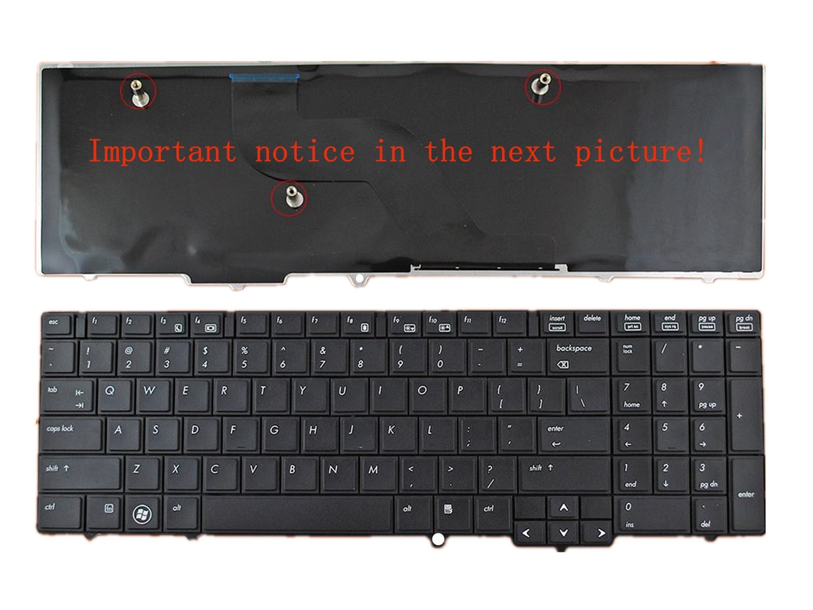 NEW Generic HP EliteBook 8540p 8540w Keyboard 582648-001 No Touch Point