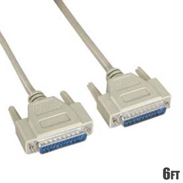 6 10 15 25FT DB25 25-Pin IEEE 1284 Male to Male Serial Parallel Printer Cable