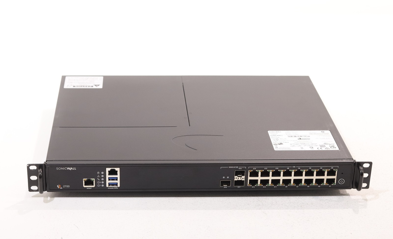 SonicWall NSa 2700 16-Port Gigabit 3x10GbE SFP+ Security Appliance P/N:1RK51-109