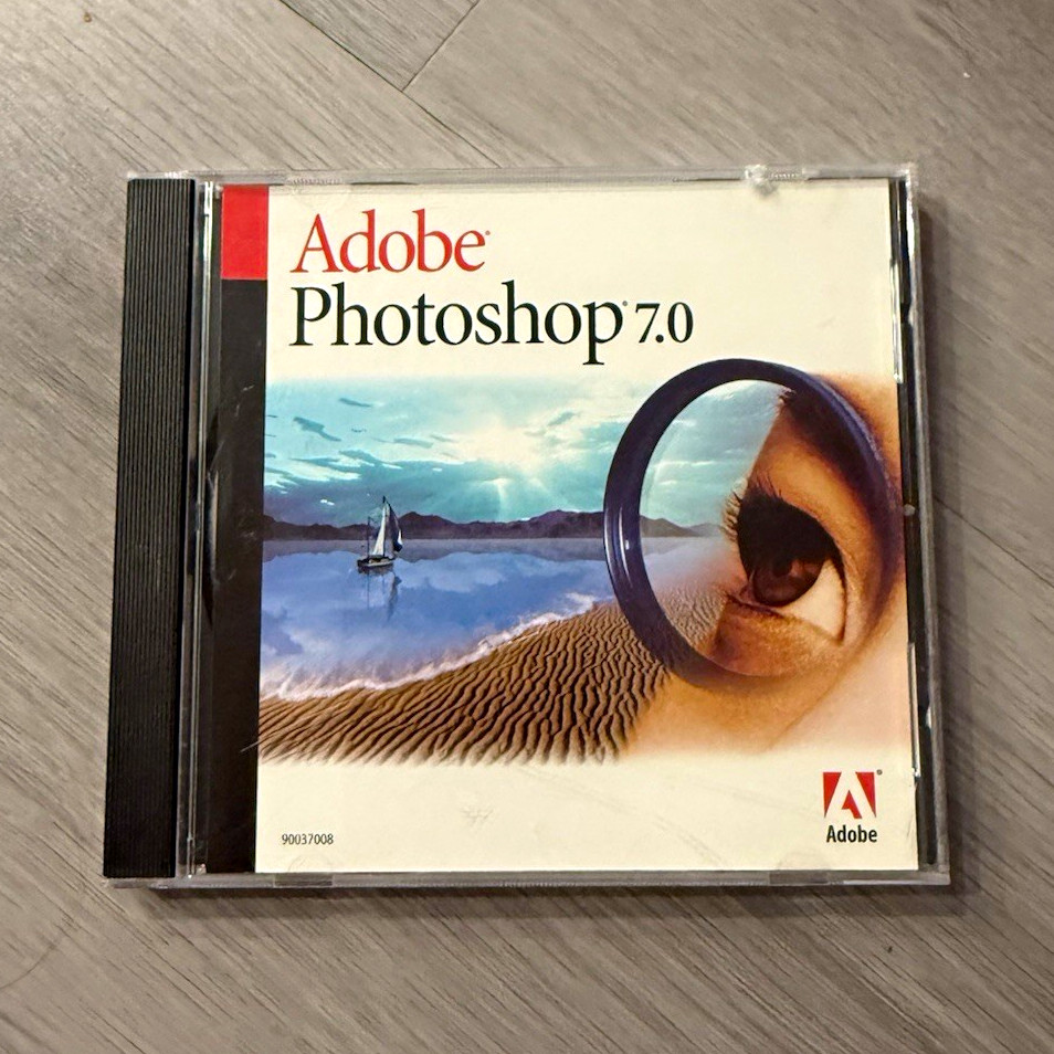 Adobe Photoshop 7.0 education version WITH SERIAL NUMBERS Disc Mac OSx 9.1 9.2