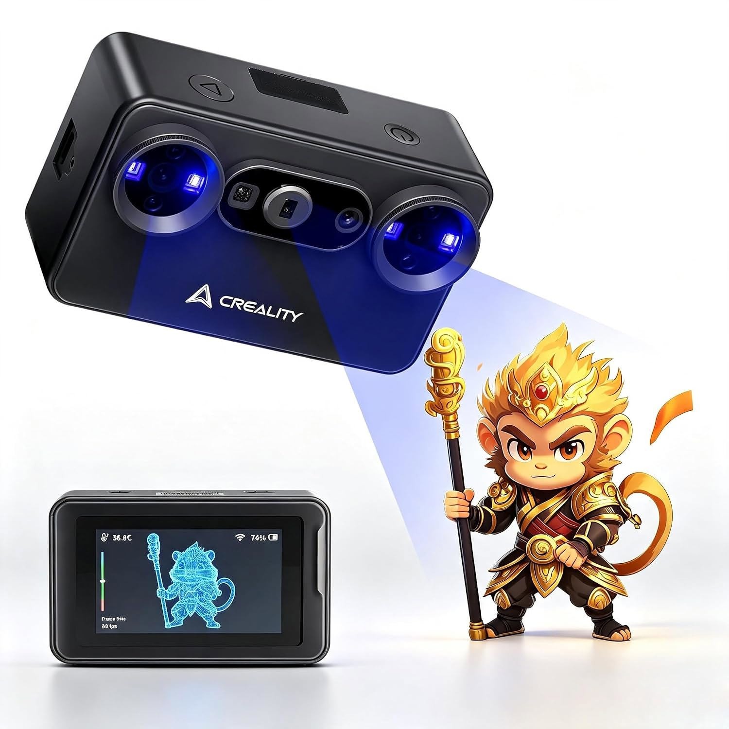 Official Creality Pika 3D Scanner Handheld AI Blue Laser&NIR for 3D Printing US
