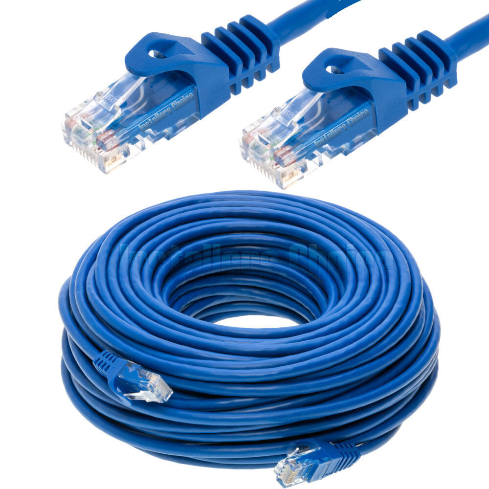 CAT5E CAT5 Ethernet Lan Network Cable 5ft 15ft 25ft 30ft 50ft 100ft 200ft LOT