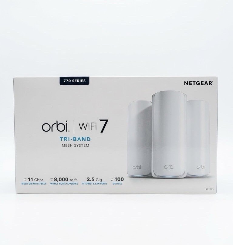 NEW NETGEAR Orbi 770 Series Tri-Band WiFi 7 Mesh Network System (RBE773)  3 Pack