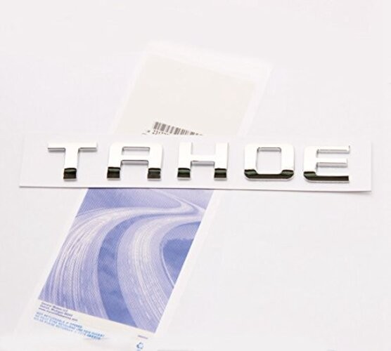 Yoaoo 1x OEM Tahoe Emblems Letter Badge Compatible with for Tahoe Glossy Chorme